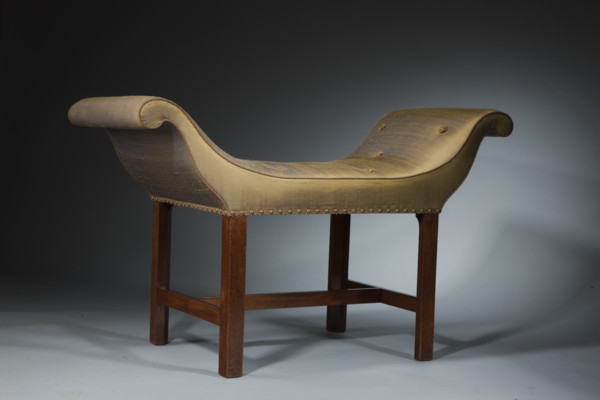 A George III Period Mahogany Window Seat