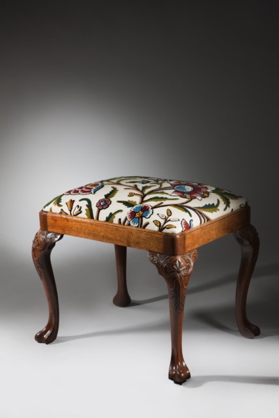 A Queen Anne Period Walnut Stool