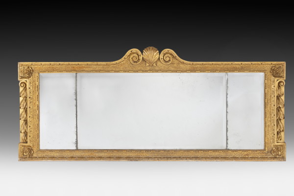 Early 18th century giltwood overmantle mirror Early 18th century giltwood overmantle mirror