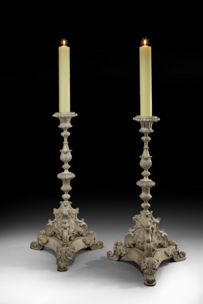 A Pair of Early 19th Century Carved Torcheres A Pair of Early 19th Century Carved Torcheres