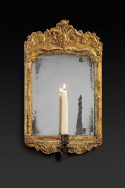 A mid 18th Century Giltwood Girandole Mirror A mid 18th Century Giltwood Girandole Mirror