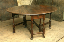 A Rare Late-17th Century Black Walnut Drop Leaf Table