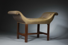 A George III Period Mahogany Window Seat