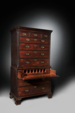 A George II Period Mahogany Secretaire Tallboy A George II Period Mahogany Secretaire Tallboy